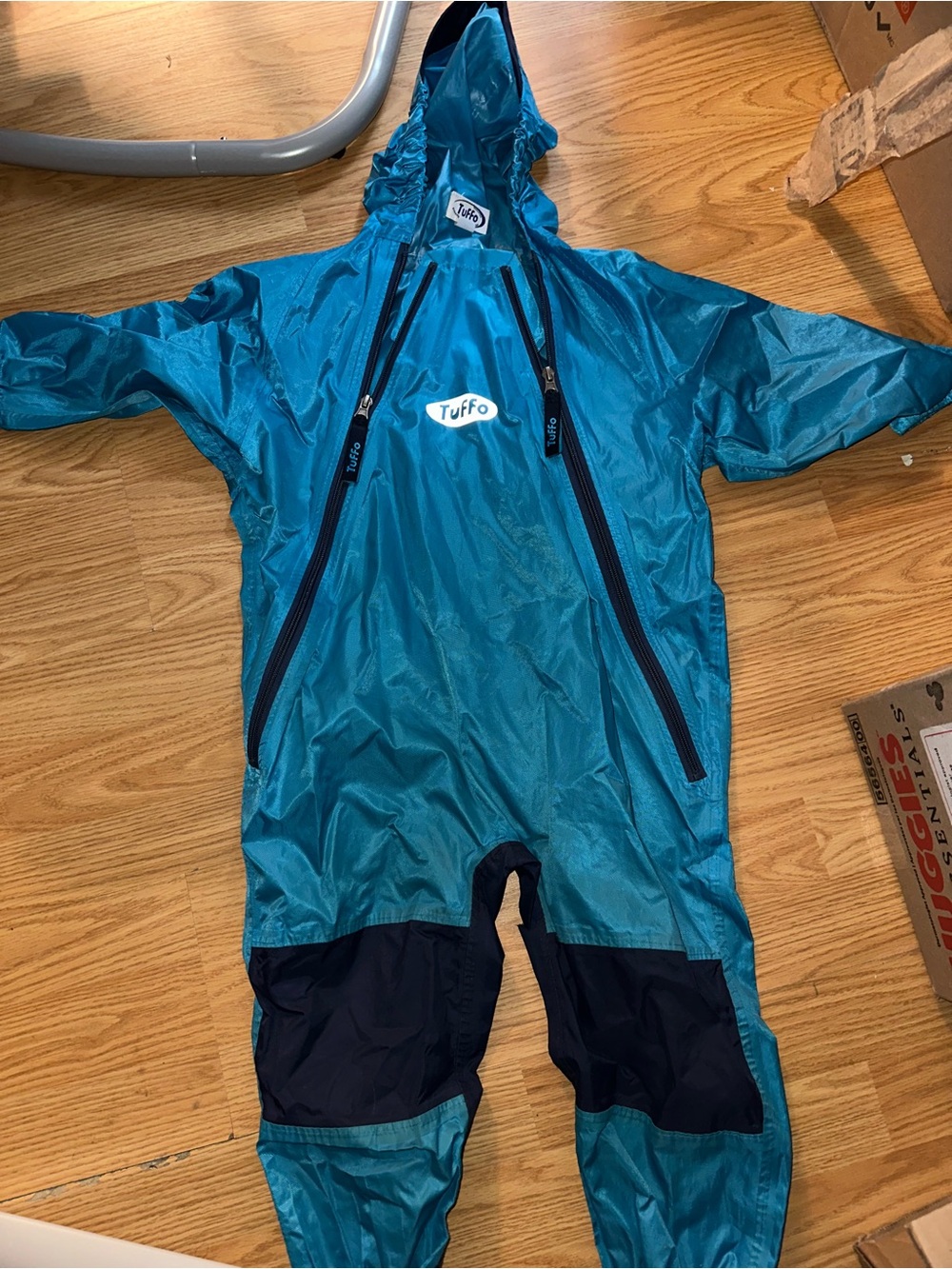 Tuffo Teal Blue Waterproof One-Piece Rain Suit